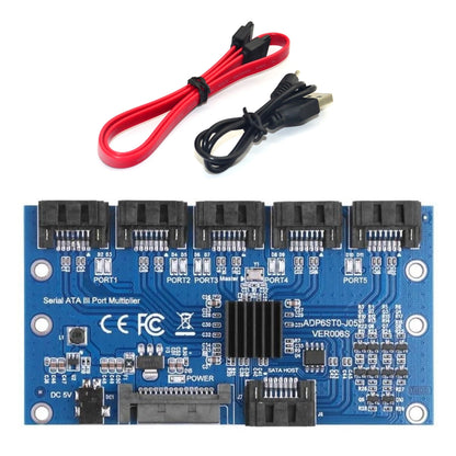 5-Port SATA 3.0 Expansion Card Hub Adapter 6Gbps