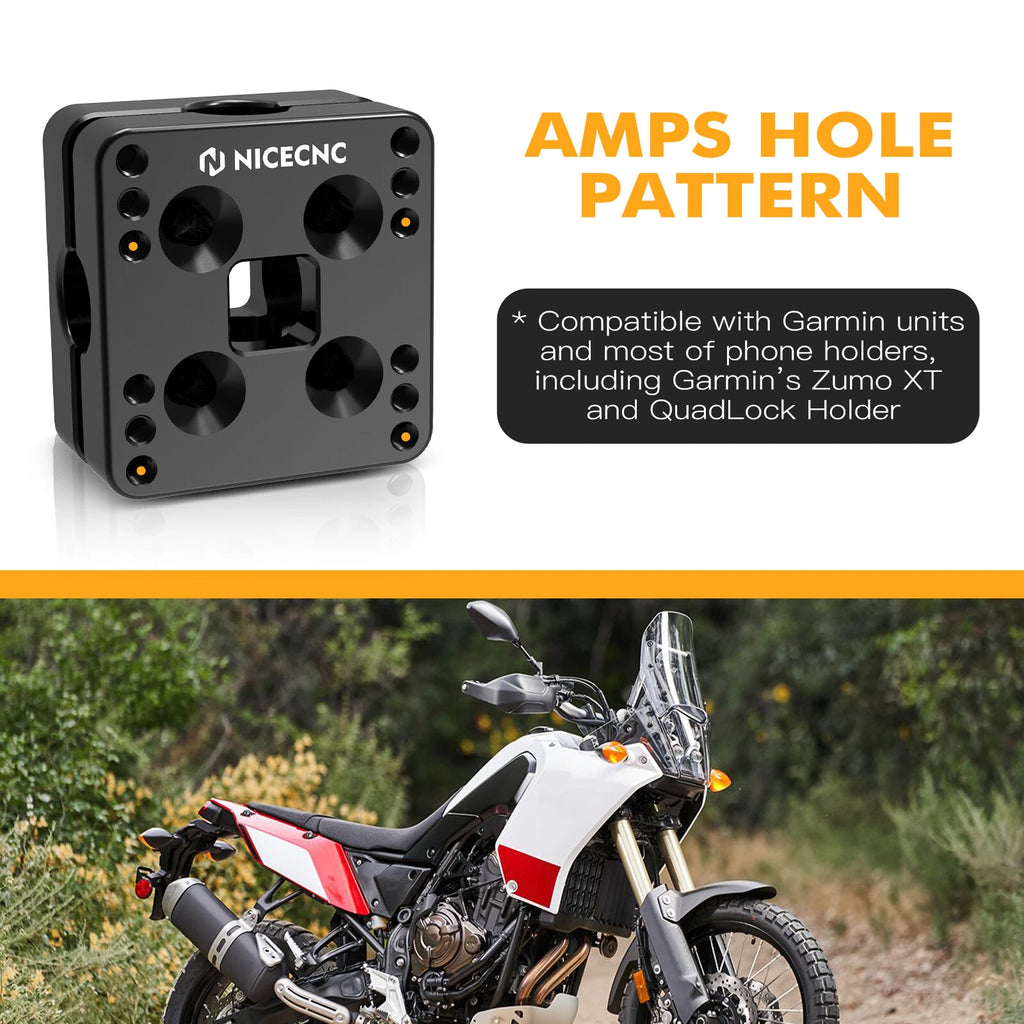 CNC Handlebar Cell Phone Mount for Yamaha Tenere 700 (2019–2023)