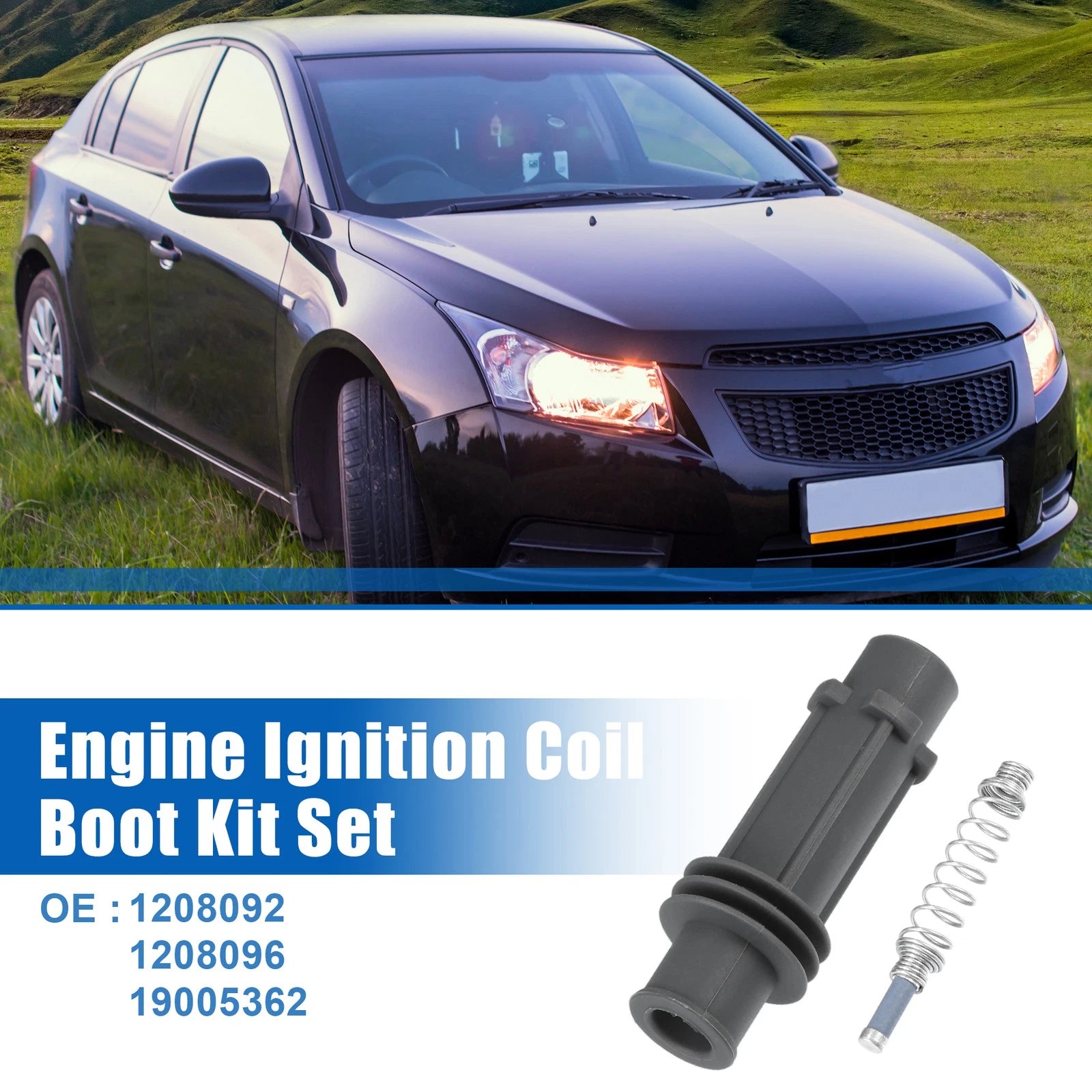 Engine Ignition Coil Boot Kit 4 Set Replacement for Chevrolet (2005–2015)