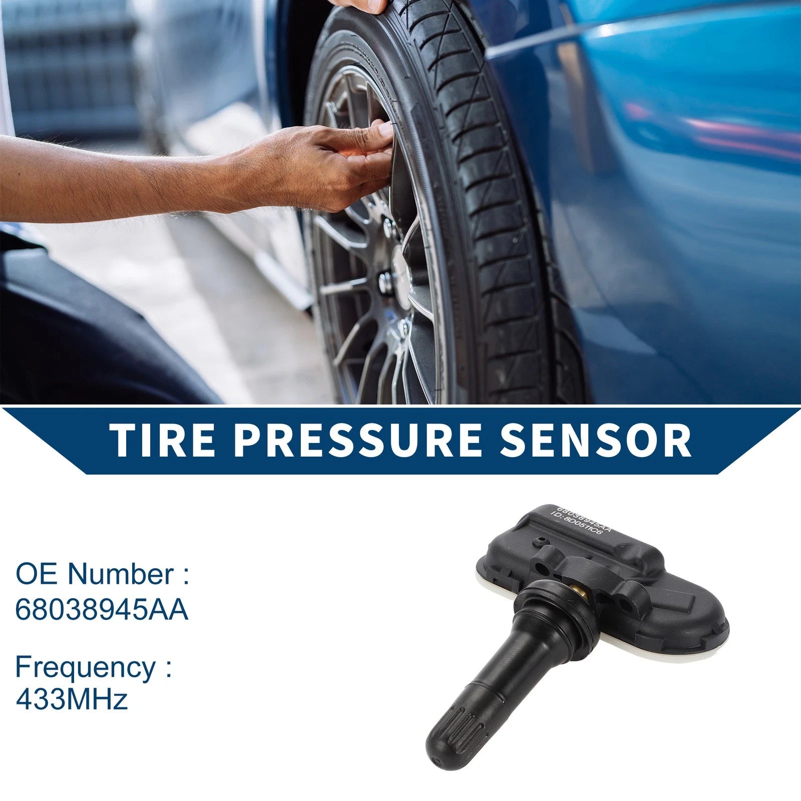 Tire Pressure Sensor 433MHz for Dodge Sprinter 2500 (2007–2009)
