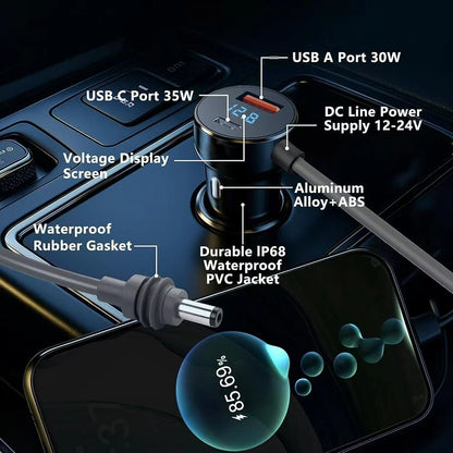 3-in-1 DC Charger Power Cord for Mini (12V to 24V)