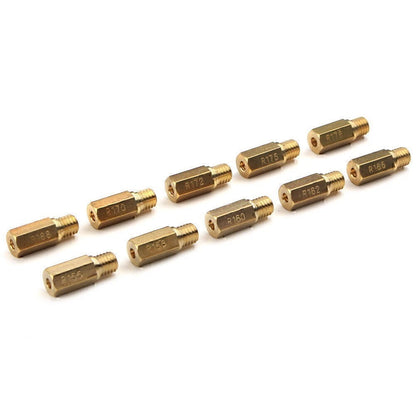 10pcs Carburetor Main Jets Kit for PWK OKO CVK (155-178)