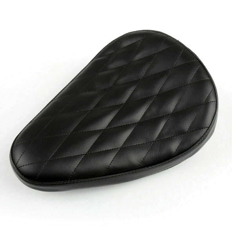 Diamond Leather Solo Saddle Seat for Chopper Bobber Custom (SX, CB, T9)