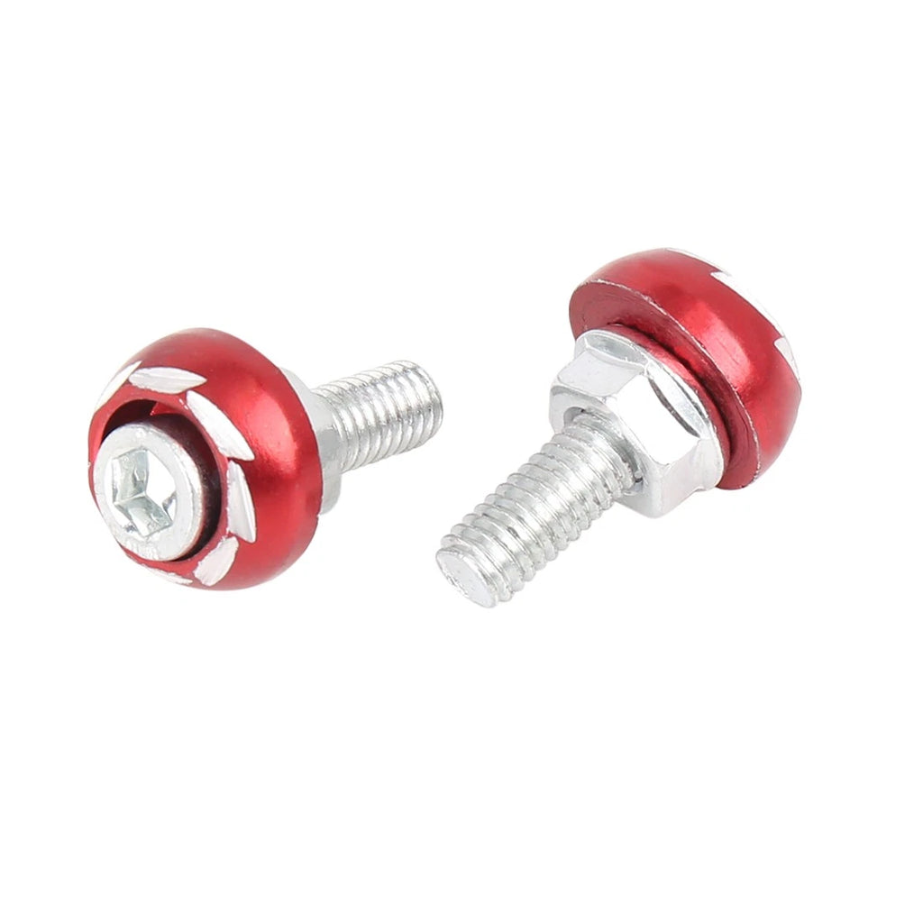 6mm Motorcycle License Plate Frame Bolt Screw Fastener Set for Red (4pcs)