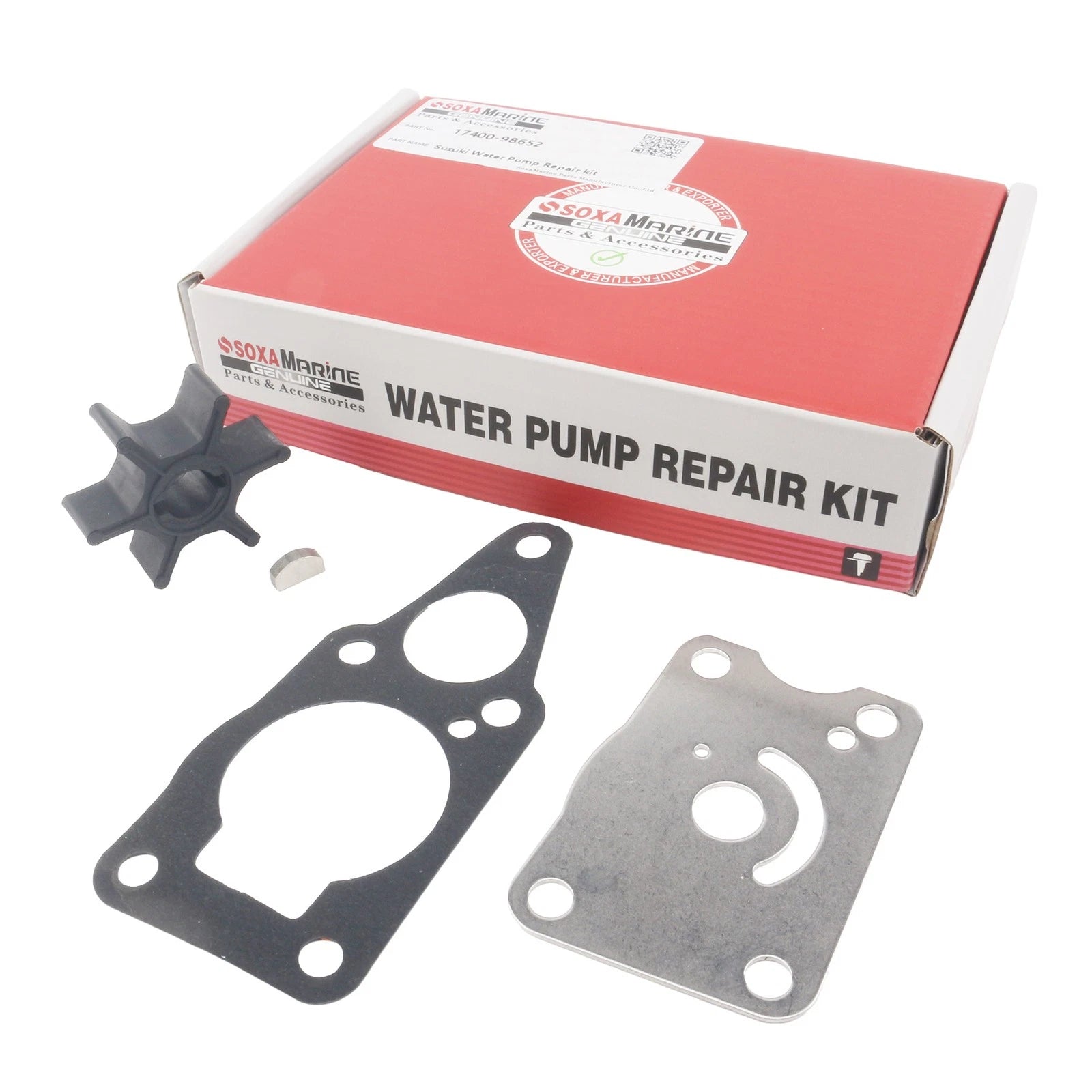 Water Pump Impeller Repair Kit for Suzuki DT 4HP 5HP (17400-98652, 18-3260)