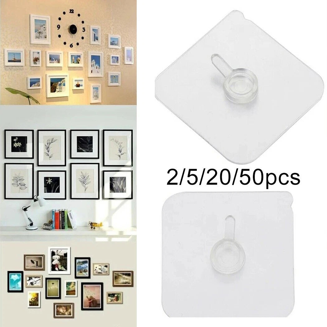 50 Pack Wall Hooks for Hanging Clocks and Photo Frames