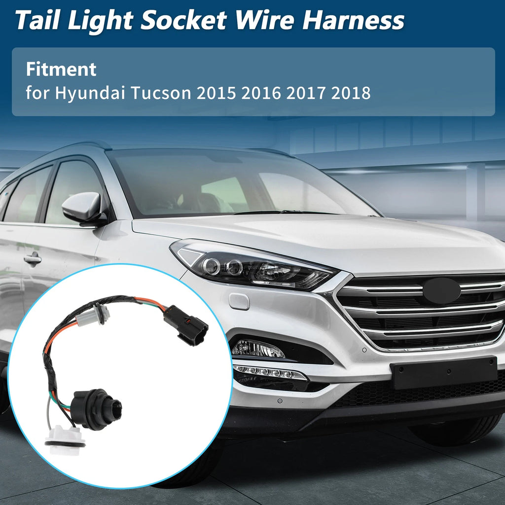 Tail Light Socket Wiring Harness for Hyundai Tucson (2016–2018) Replacement