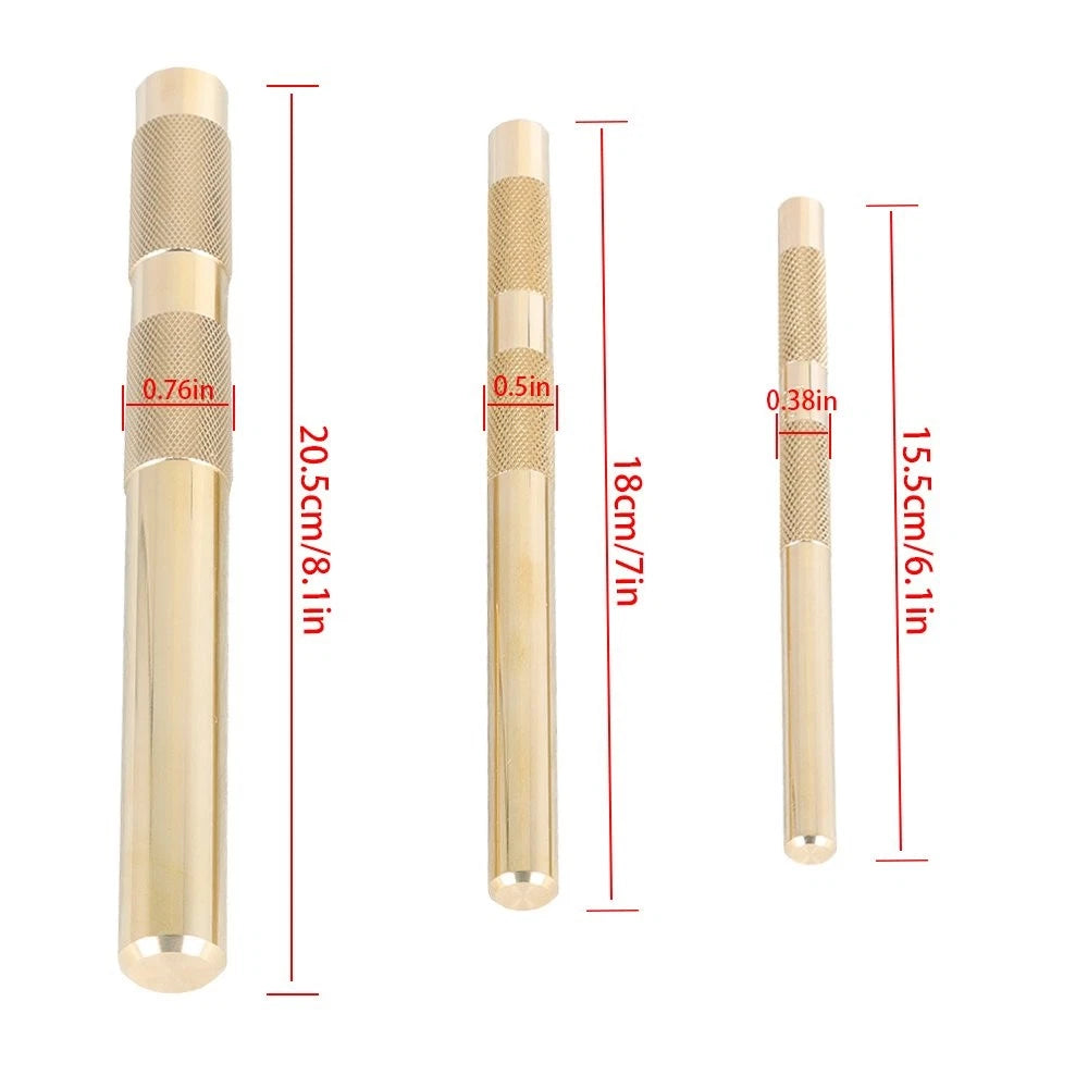 3 Pcs Brass Drift Punch Set 3/8" 1/2" 3/4" for 61360