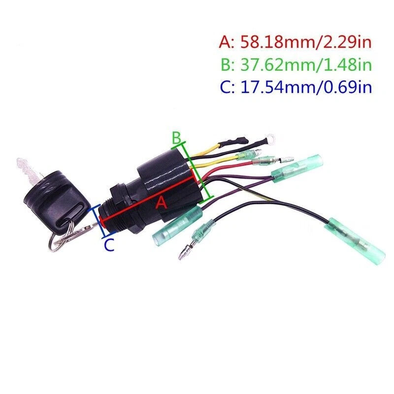 Ignition Key Switch for Mercury Outboard Control Box (1987–Current) 87-17009A5