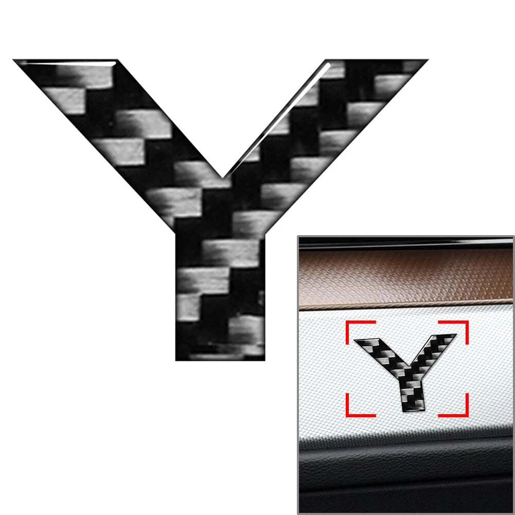 Car Badge Emblem Alphabet Letter Decals Stickers for