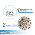 64mm Wheel Center Hub Cap for Universal Fit (Durable Plastic, Black/Silver)