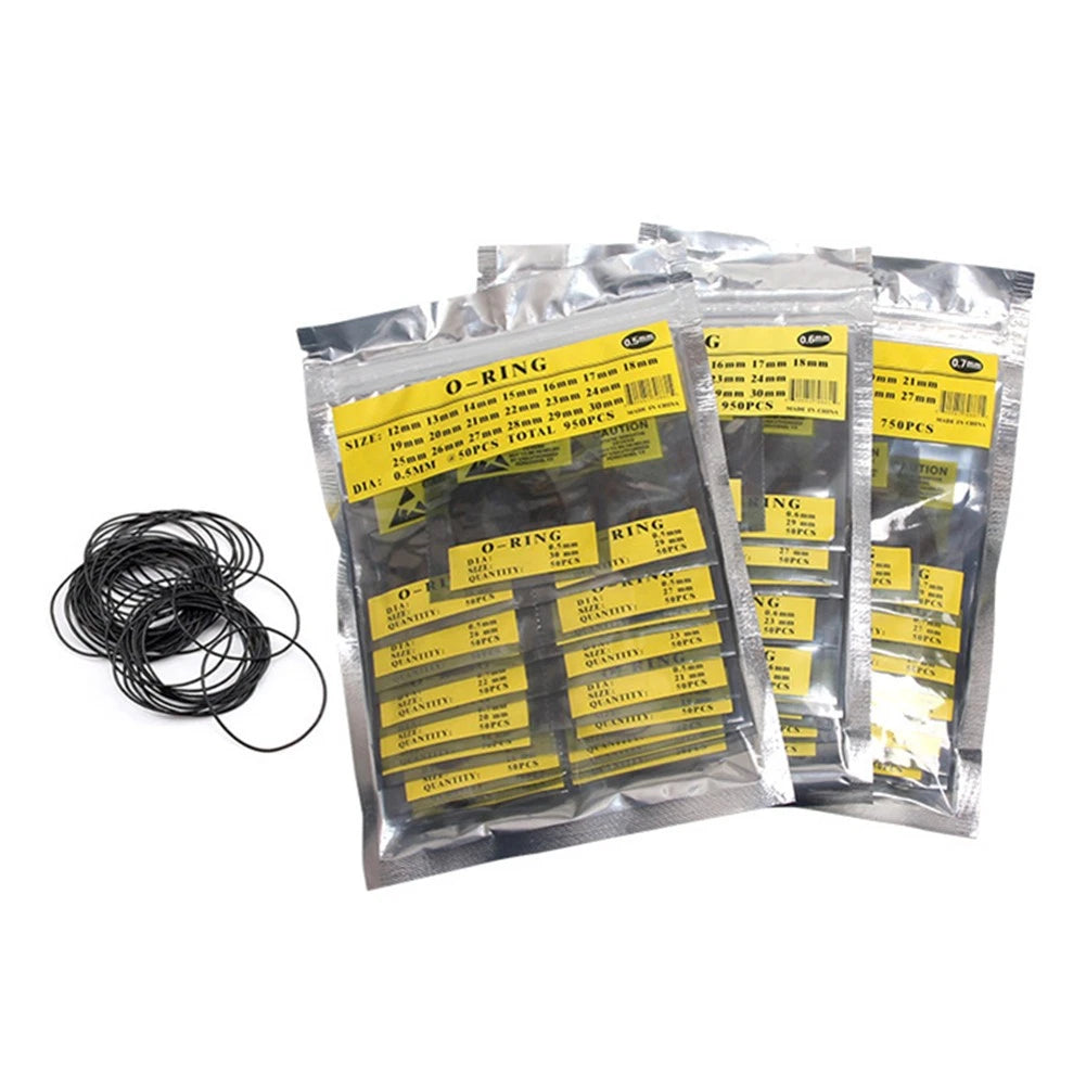 Silicone O Ring Gasket Set for Watch Back (12mm-30mm, 0.5-0.7mm)