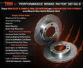Front Slotted & Dimpled Disc Brake Rotors + Bendix Pads for Challenger (PB PC)