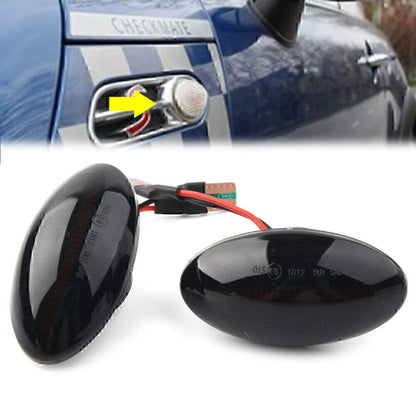 BLK LED Dynamic Side Marker Light Turn Signal Light For Mini Cooper R50 R52 R53