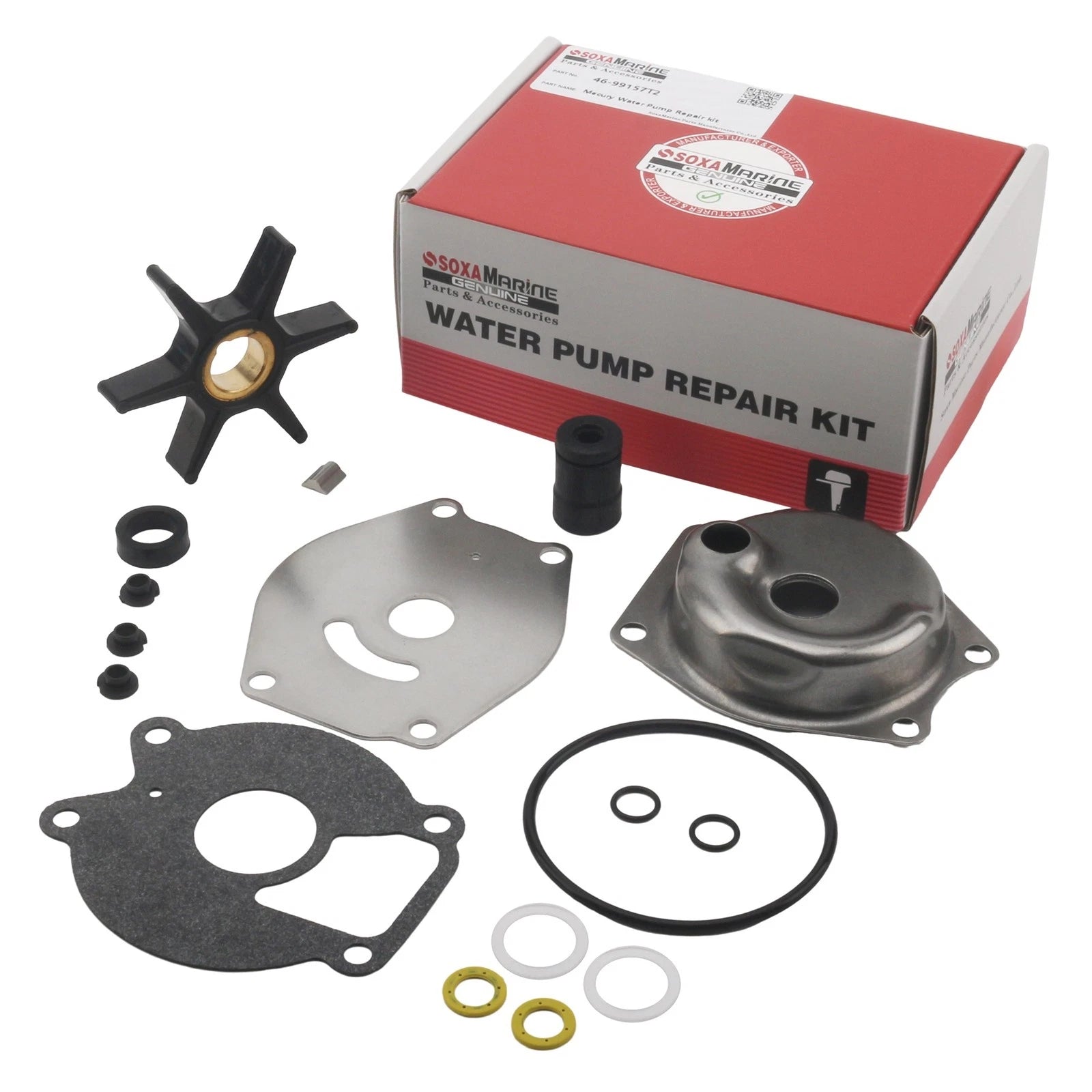 Water Pump Impeller Kit 46-99157T 2 for Mercury 9.9-25HP Force 25-50