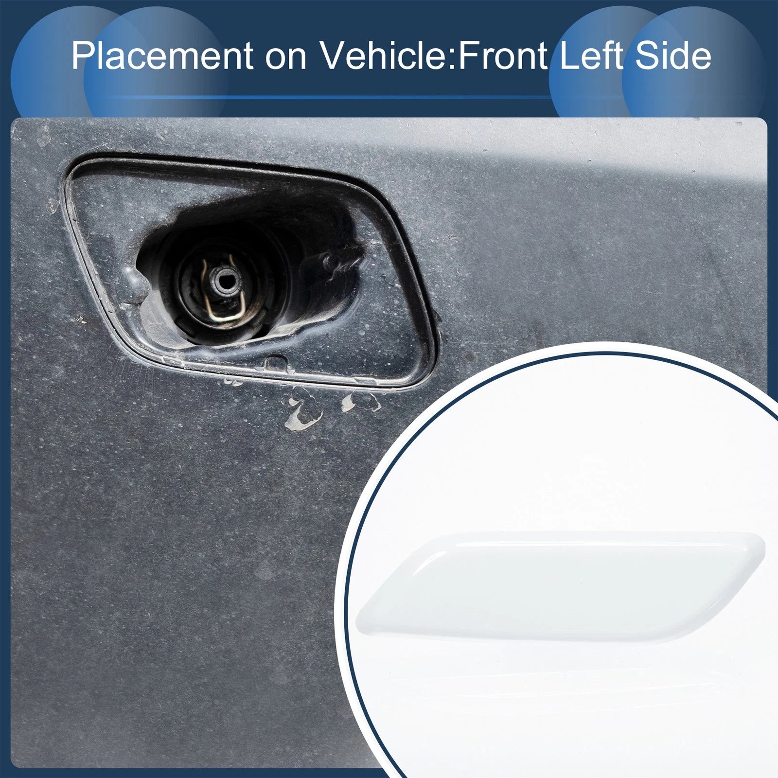 Front Left Washer Nozzle Cover Cap Replacement for Honda Accord (2011–2013)