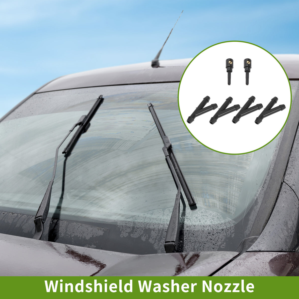 Windshield Washer Nozzle With Hose Connector for Audi A3 (2013–2020)