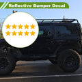 Reflective Bumper Decal for - Yellow Pentagram Grid