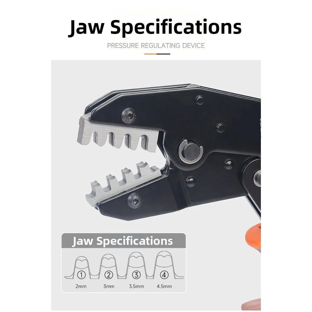 Ratchet Mechanism Crimping Pliers for Waterproof Terminal Crimp