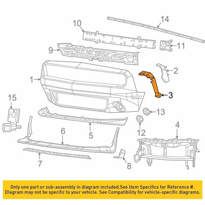 2Pcs Front Bumper Fender Brackets for Dodge Challenger (2008–2021)