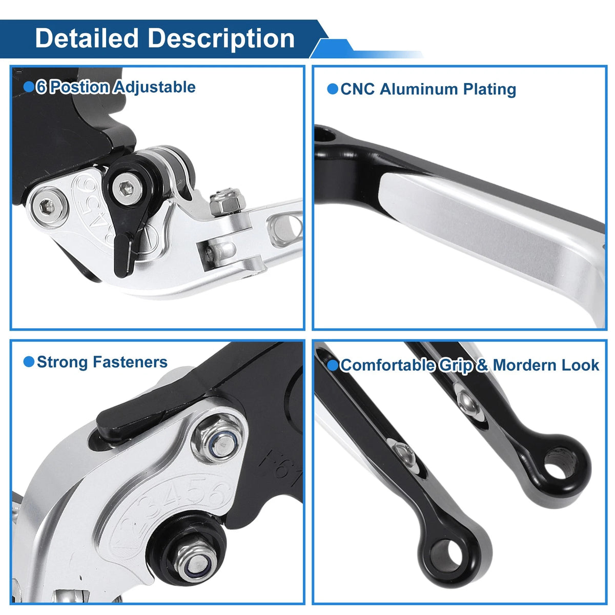 2X Adjustable Short Long Brake Clutch Lever for Yamaha WR125X (2009–2015)