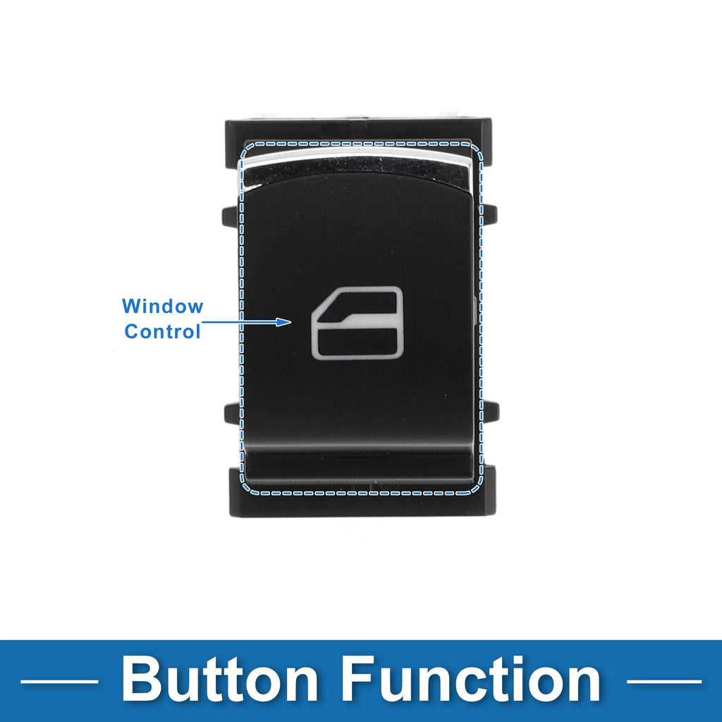 Rear Passenger Side Power Window Switch for Volkswagen Passat (2010–2015)