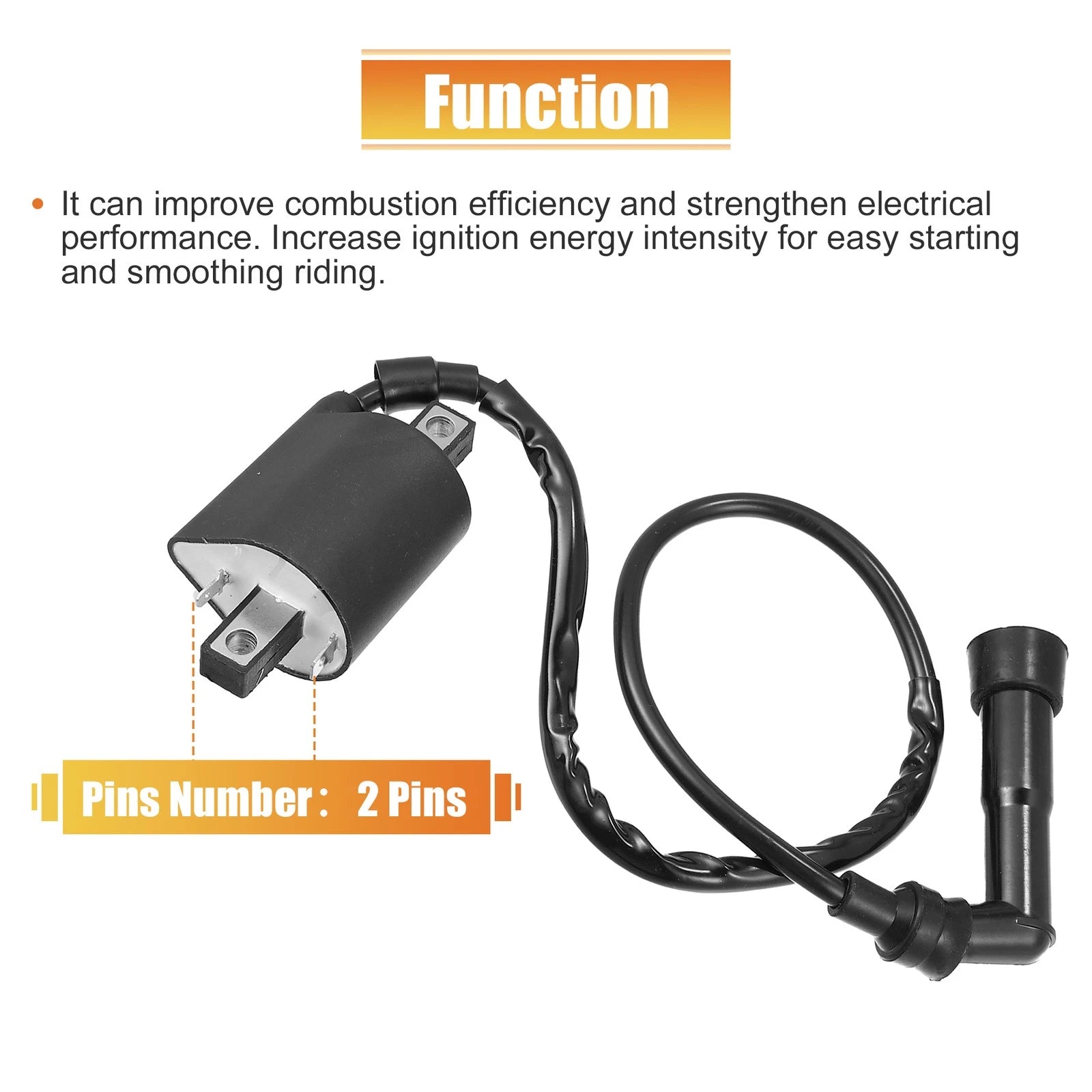 Ignition Coil for Yamaha Vstar 650 XVS650 Custom Classic XVS650AT (1998–2011)