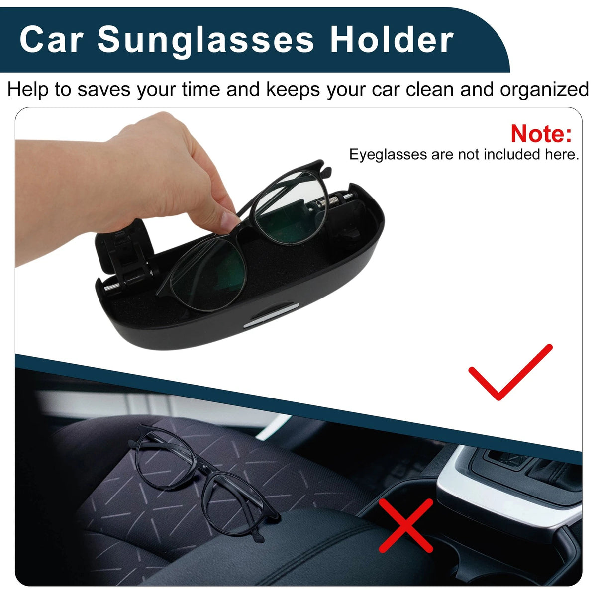 Sunglasses Case for Renault Arkana (2021–2022) Eyeglasses Holder