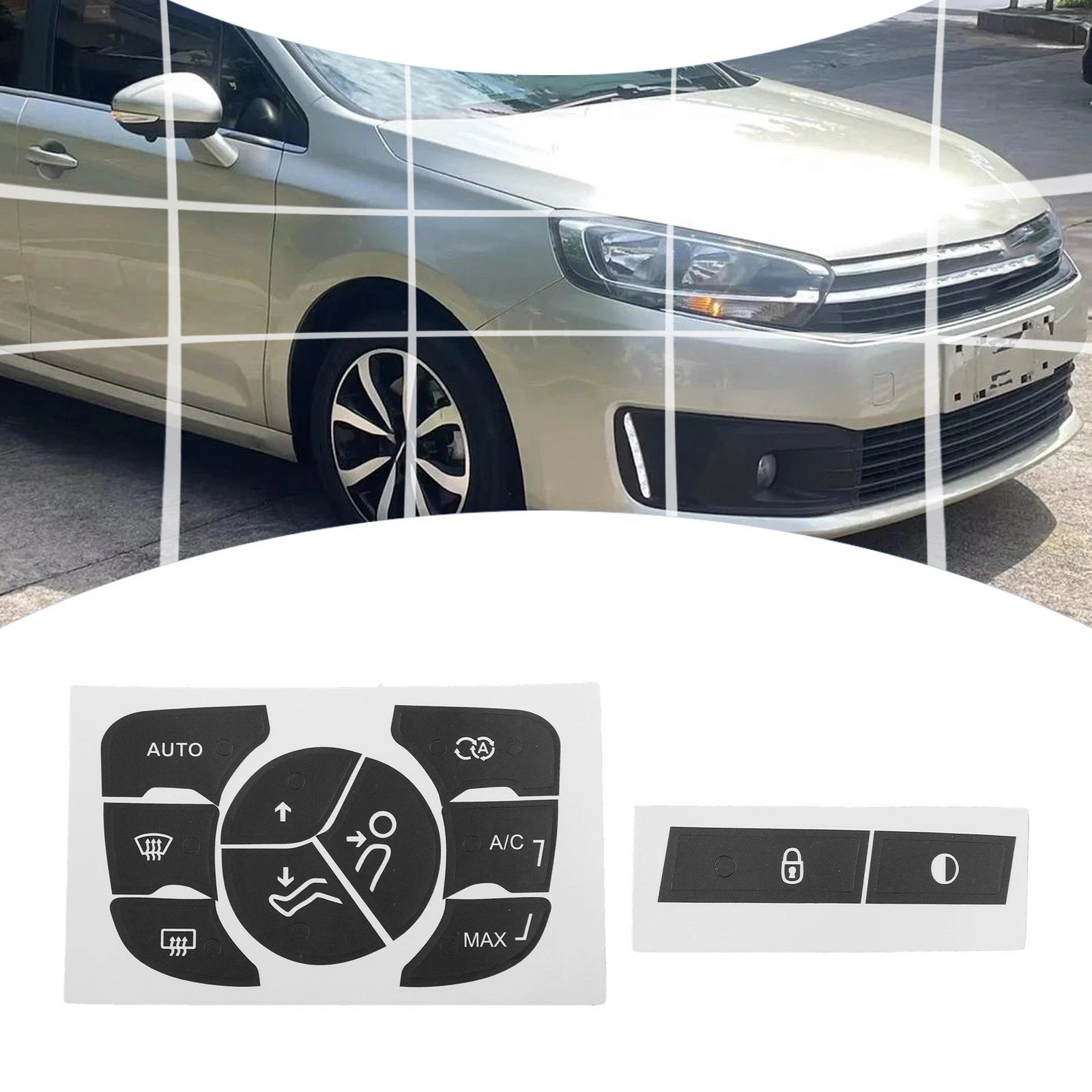 AC Control Button Repair Decals for C4 (2014–2018)