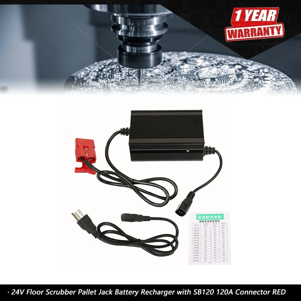 24V Floor Scrubber Battery Charger with SB120 120A Connector