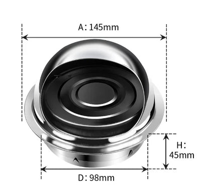 Wall Mounted Stainless Steel Exhaust Hood for Ventilation (304 SS)