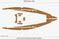 Anti-slip EVA Faux Teak Marine Flooring Pads for Bavaria 1060 (1985)