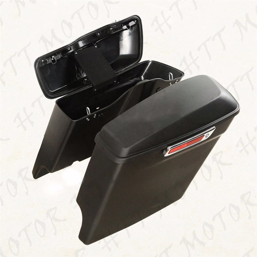 Stretched Saddlebags with Lib One Touch Latch Lock for Harley Touring (2014–2020)