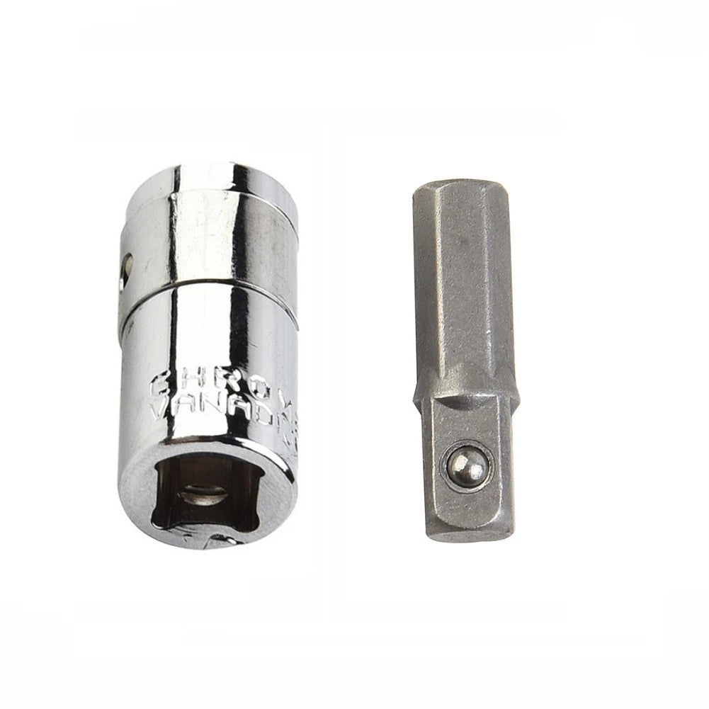 1/4" Square Drive Drill Socket Adapter for Impact Driver - Chrome Vanadium Steel
