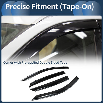 Window Deflectors Side Vent Visors Black 1 Set for Hyundai Elantra (2021–2023)
