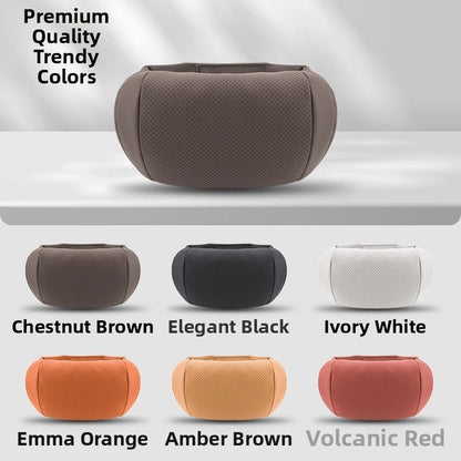Headrest Cushion for Long Drives Car Neck Pillow Nappa Leather