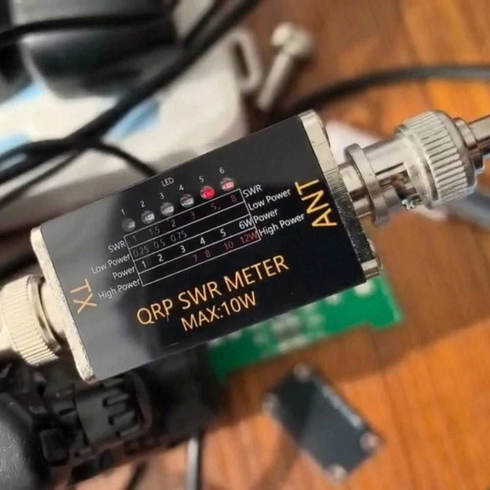Portable SWR Power Meter with LED Lights for Signal Quality Assessment