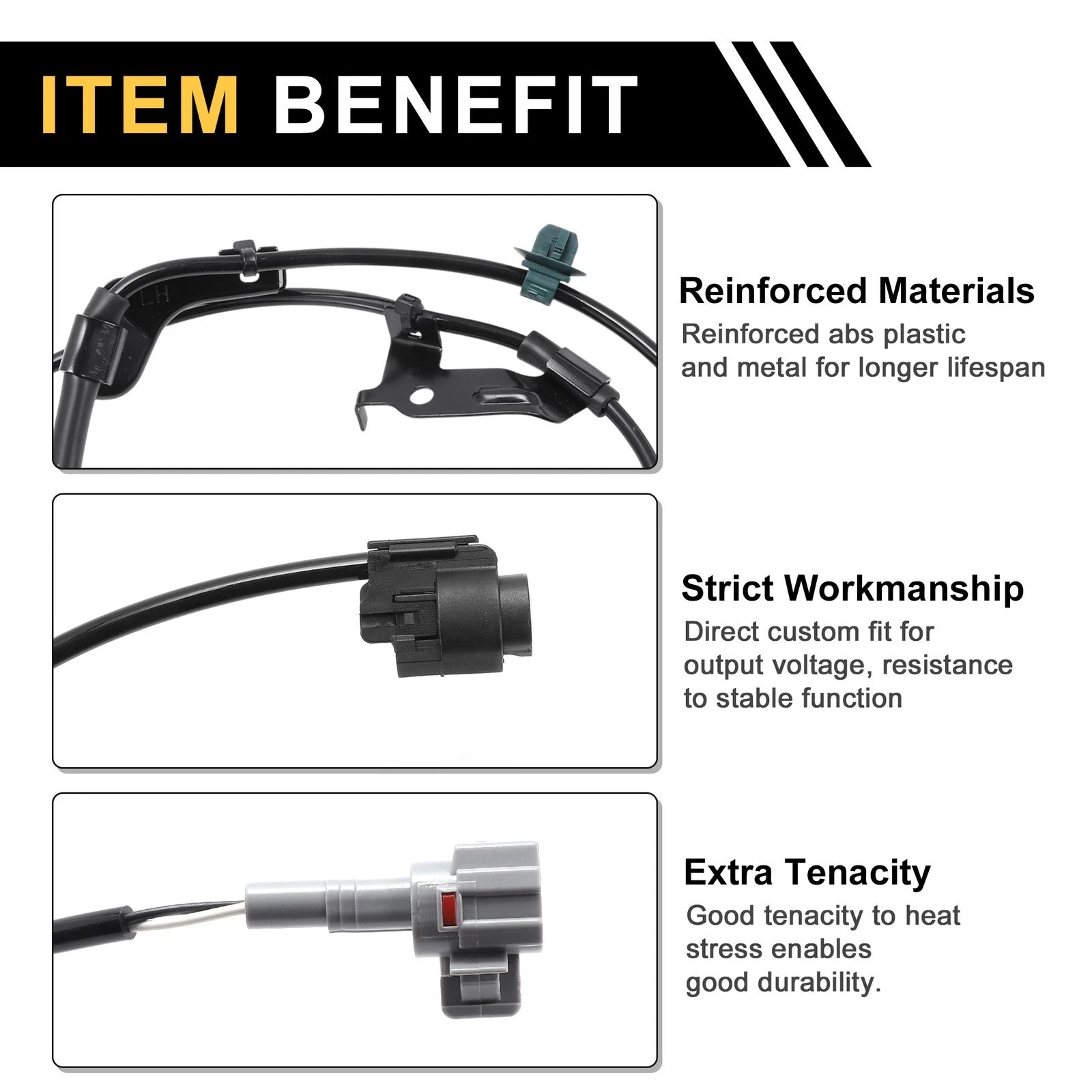 ABS Wheel Speed Sensor Front Left Replacement for Toyota Tacoma (2016–2019)