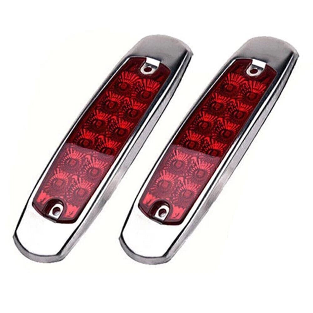 2X Red 12LED Sealed Side Marker Clearance Light for Trailer
