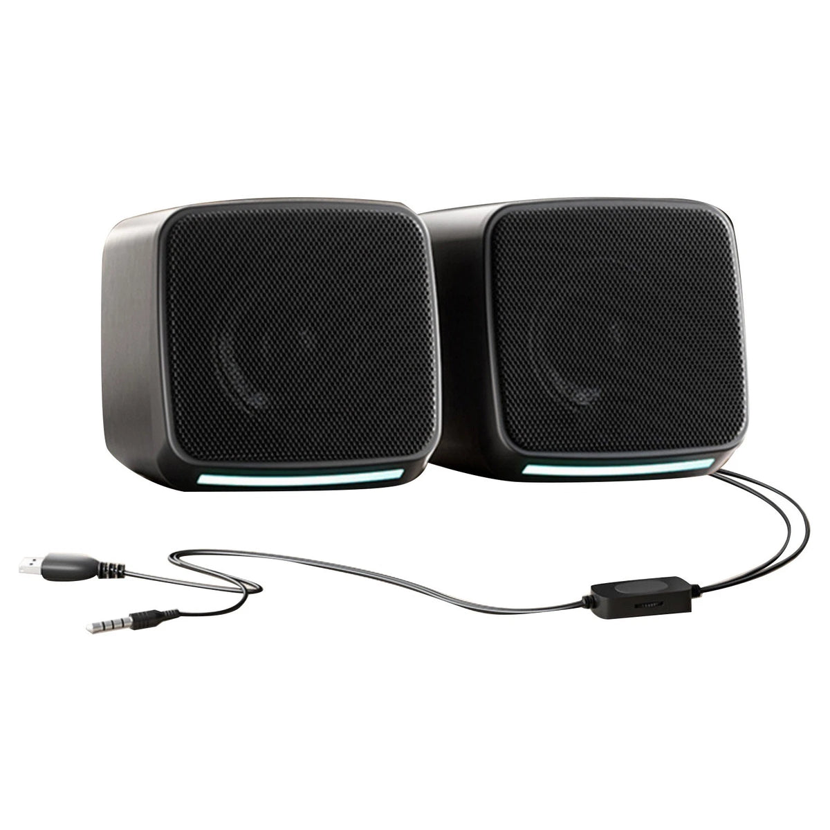 1 Pair USB Powered Desktop Speakers for PC Computer (Hi-Fi Sound)