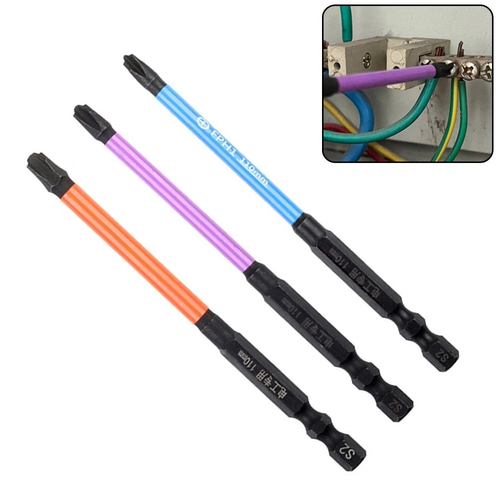 3X Batch Head Screwdriver Bit Set for Automotive Use