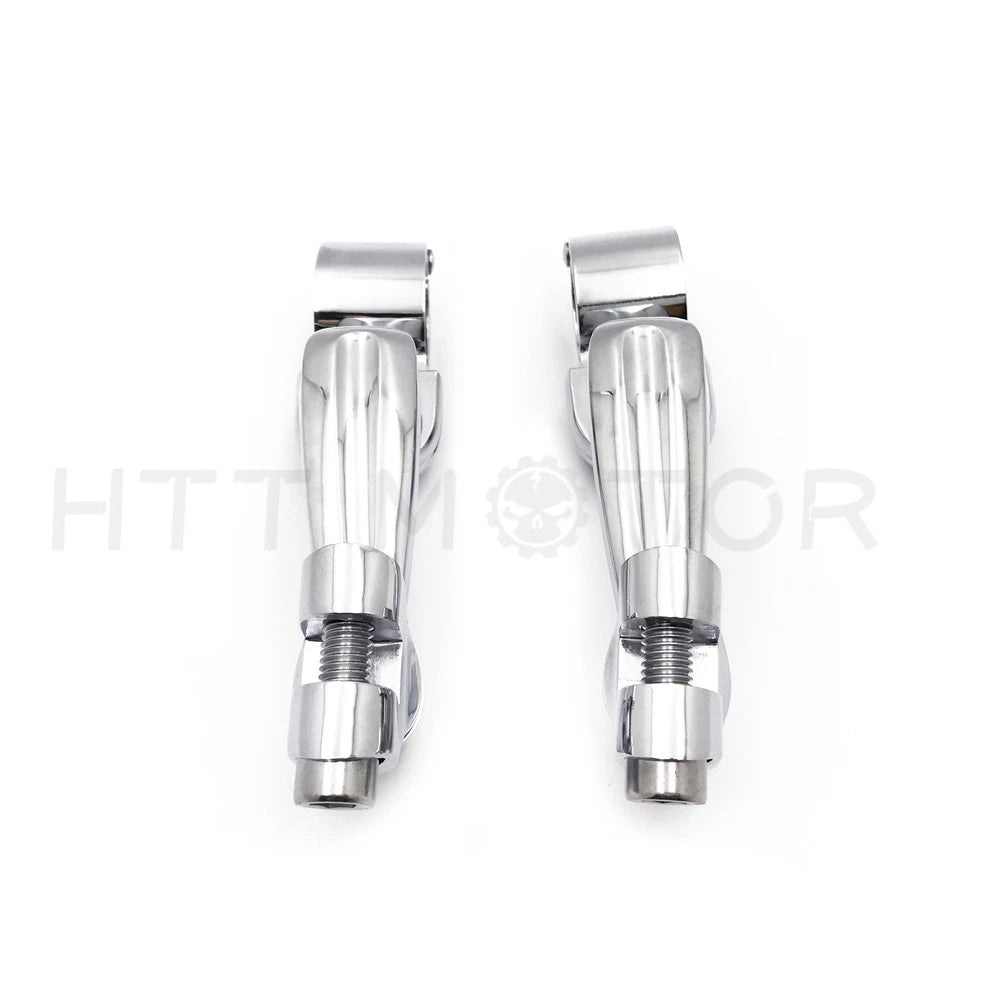 Chrome 360 Adjustable Highway FootPeg Mounting Kit for Harley (1.5")