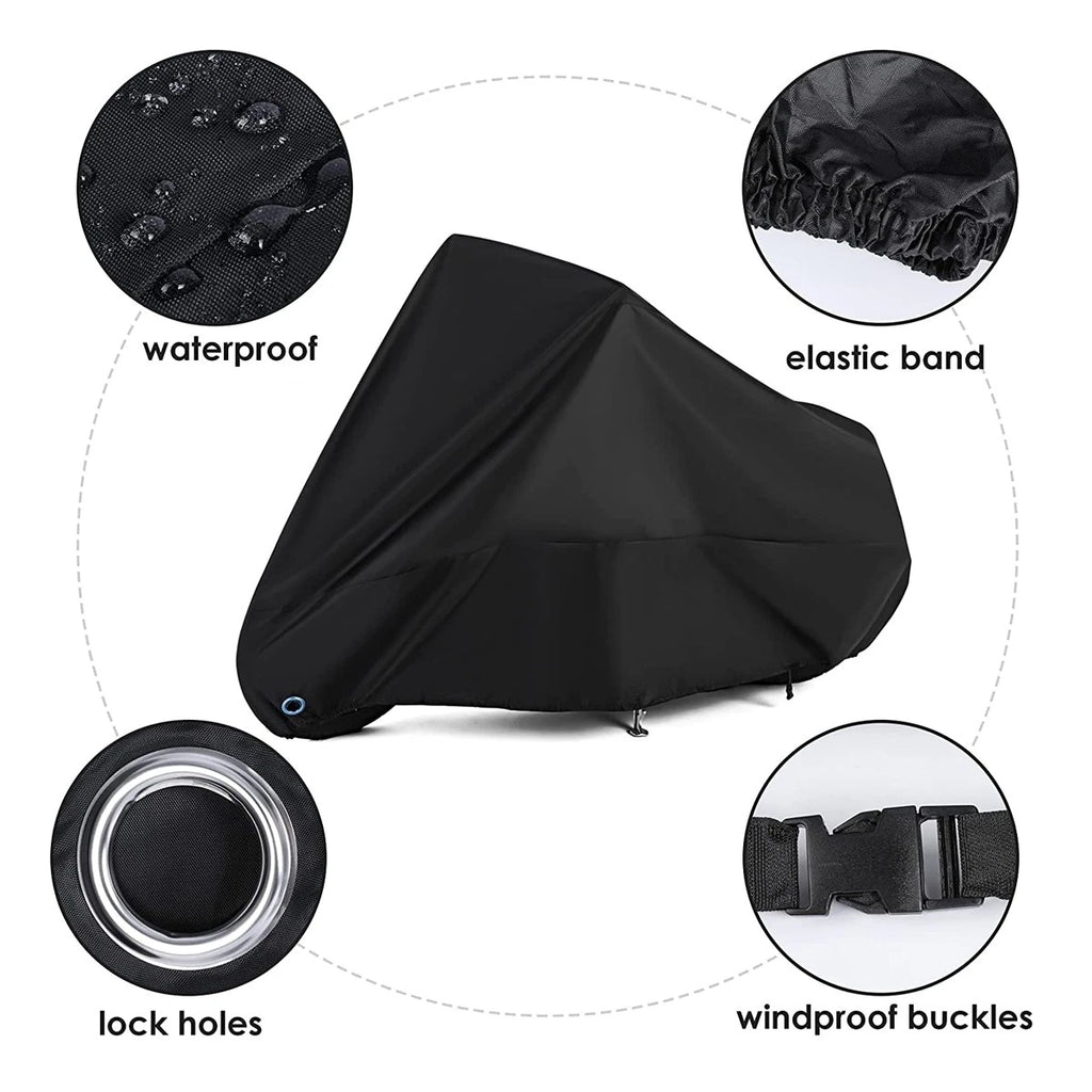 87in Waterproof Motorcycle Cover for Winter Storage (Universal Fit)