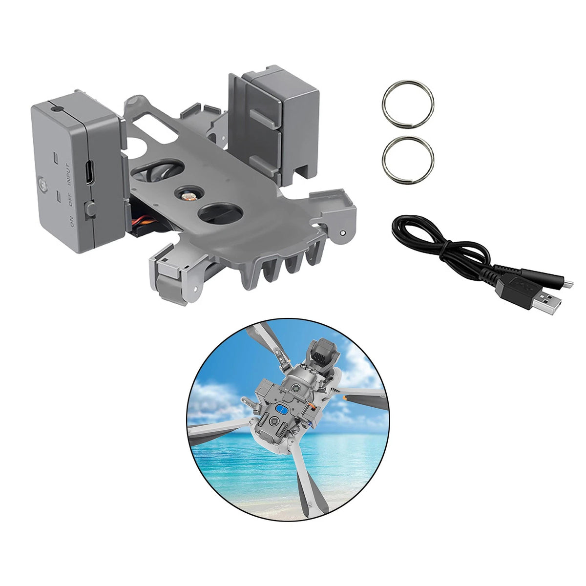2 In 1 Landing Gear Bracket for DJI Air 3 Drone (2023)