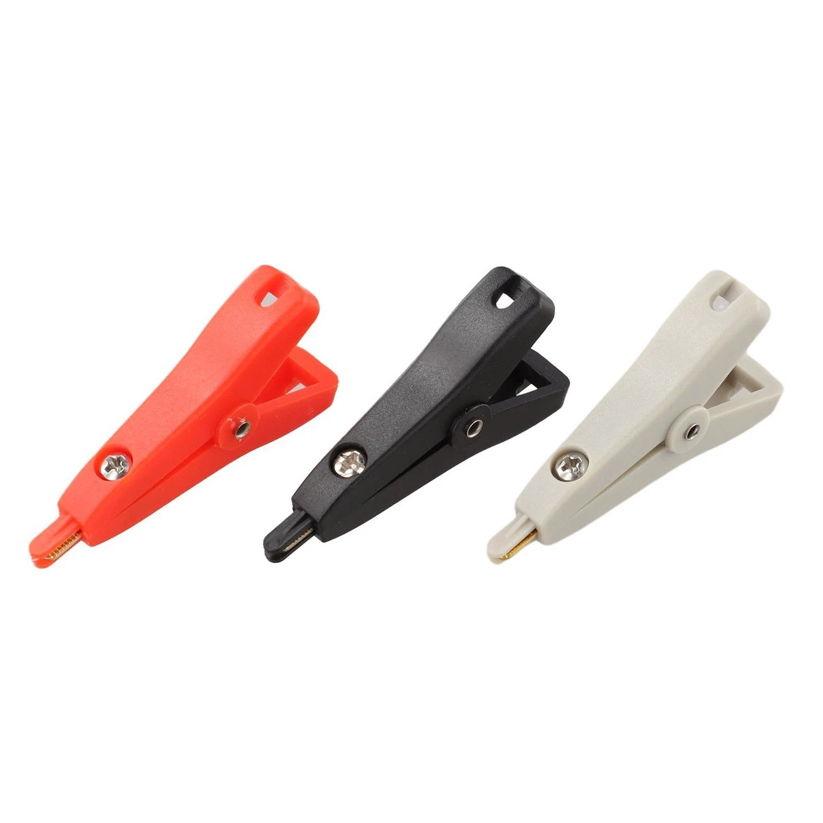 Set of 3 Copper Test Clip Clamps 10A for Electrical Testing