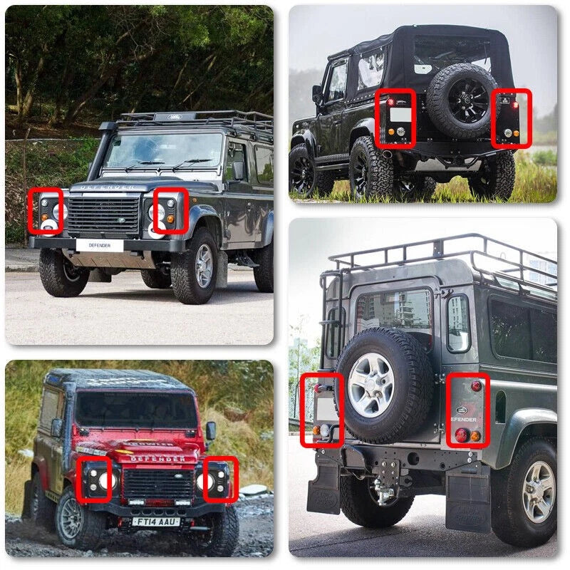 10X Smoke LED Light Lamp Upgrade Kit for Land Rover Defender 90 110 130 (1990–2023)