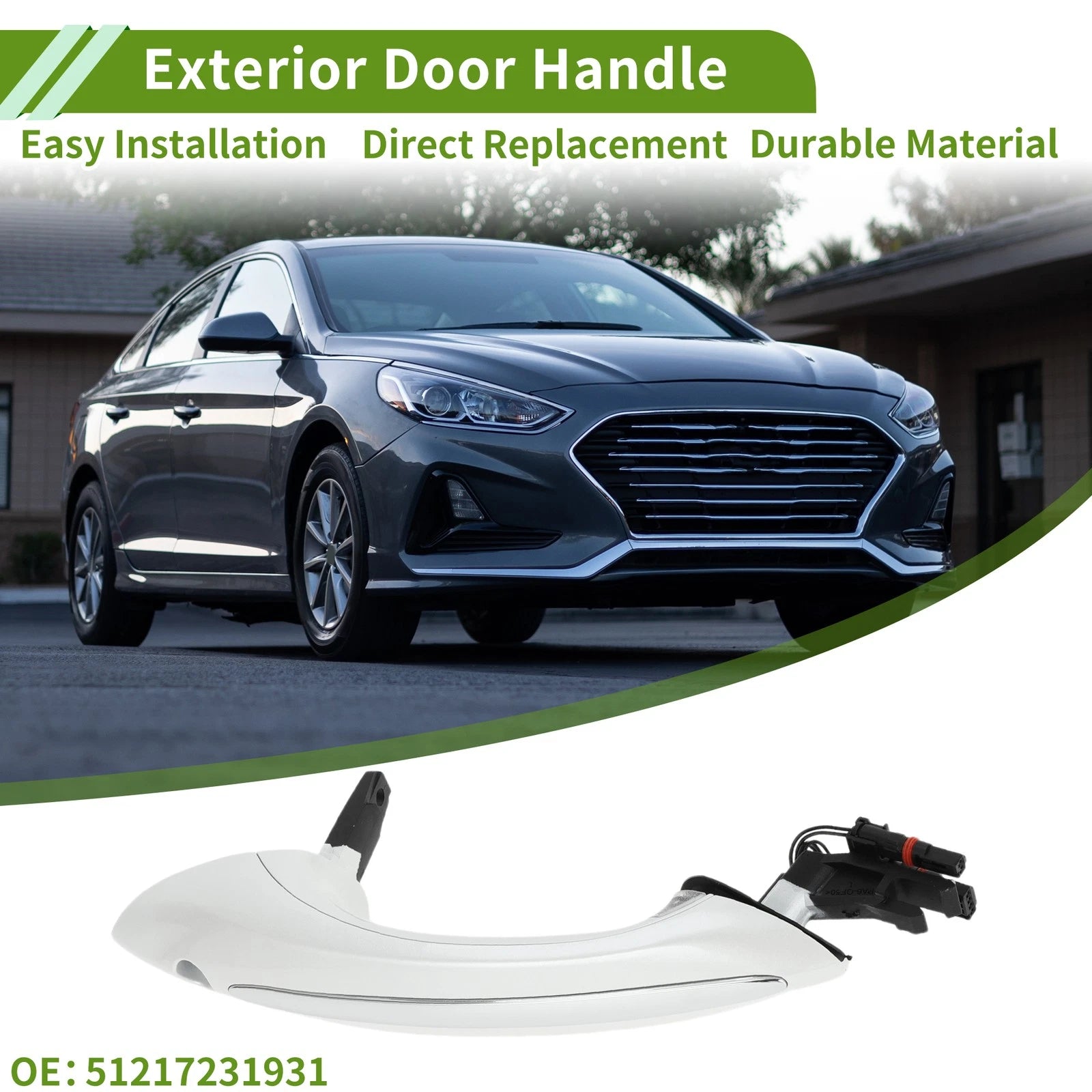 Exterior Door Handle Front Left Replacement for BMW 5 Series (2010–2017)
