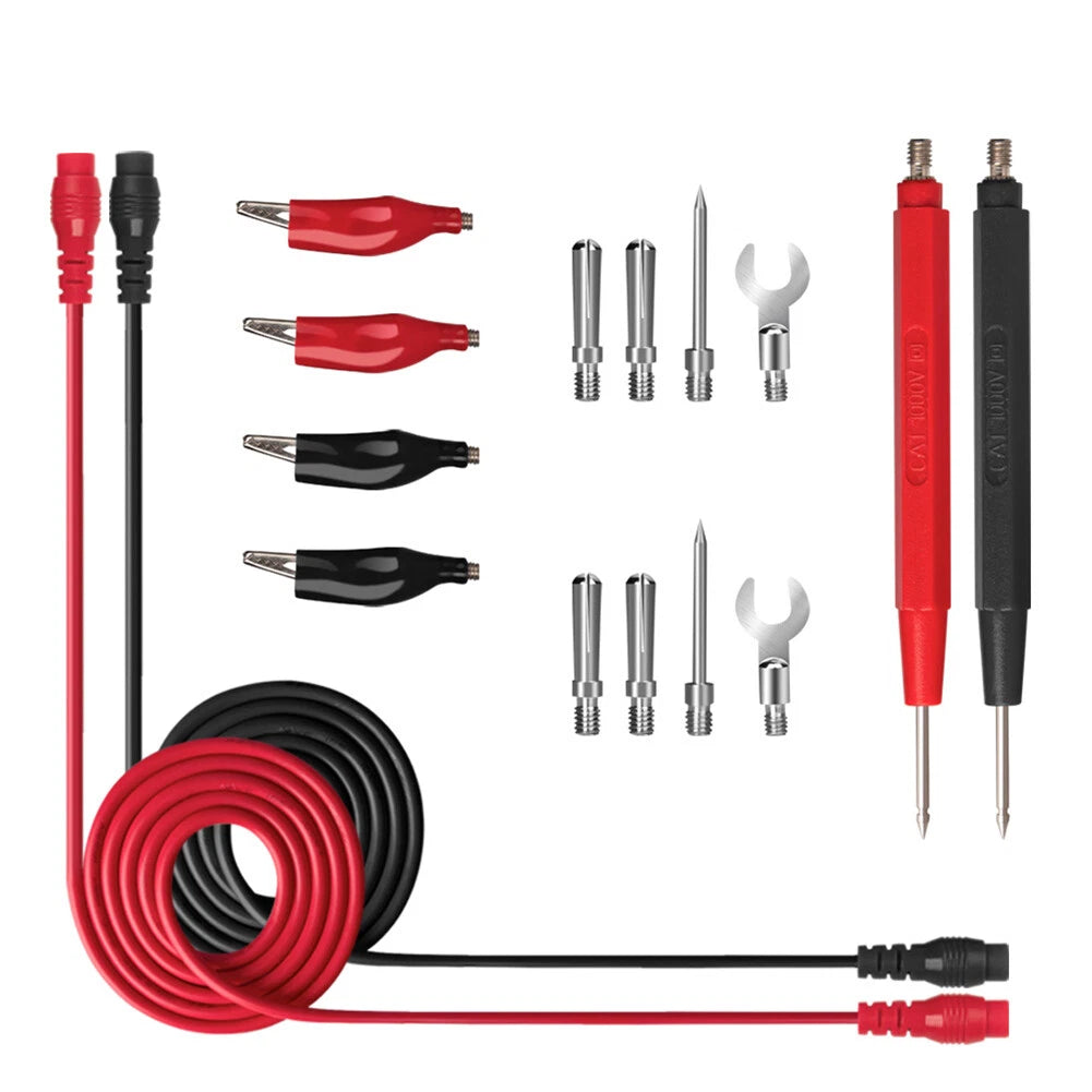 16Pcs Multimeter Test Lead Probe Set with Alligator Clips for