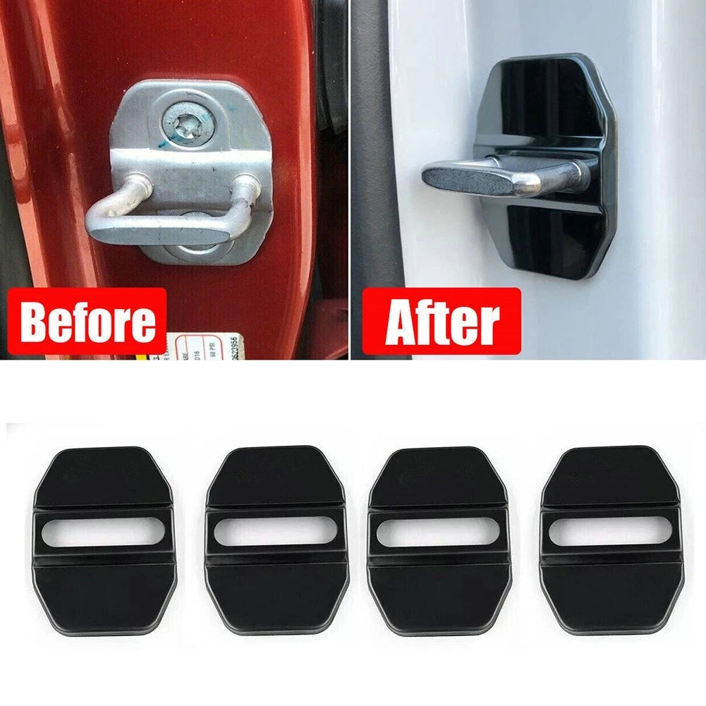 4PcsSet Stainless Steel Door Lock Protector Cover for RAM 1500 2500