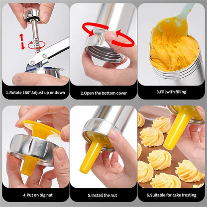 2X Aluminum Cookie Maker Machine with 20 Discs for Easy Operation